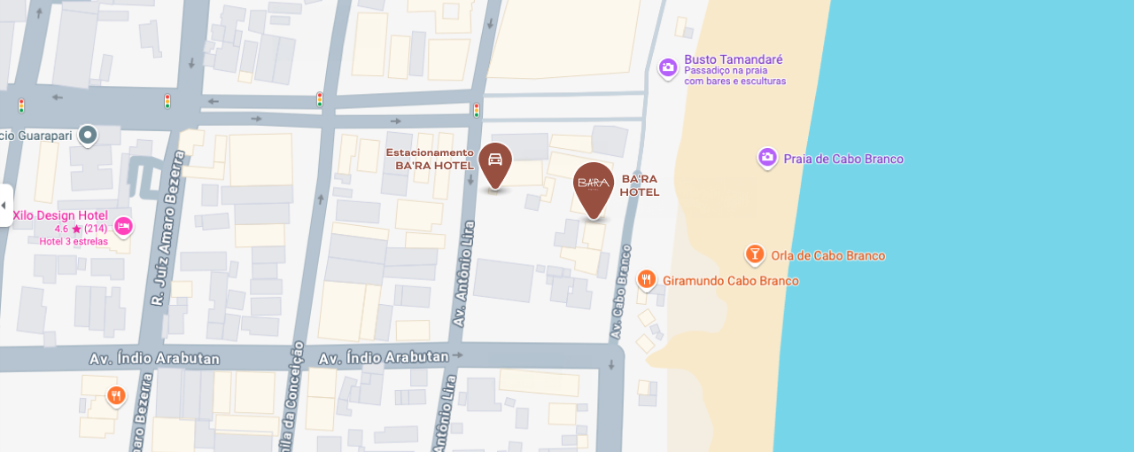 Contato - BA'RA Hotel João Pessoa - COMO CHEGAR?